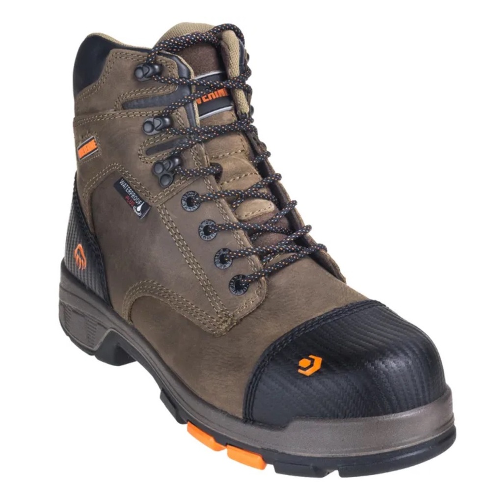 Rugged Brown and Black Safety Boots Sz 13